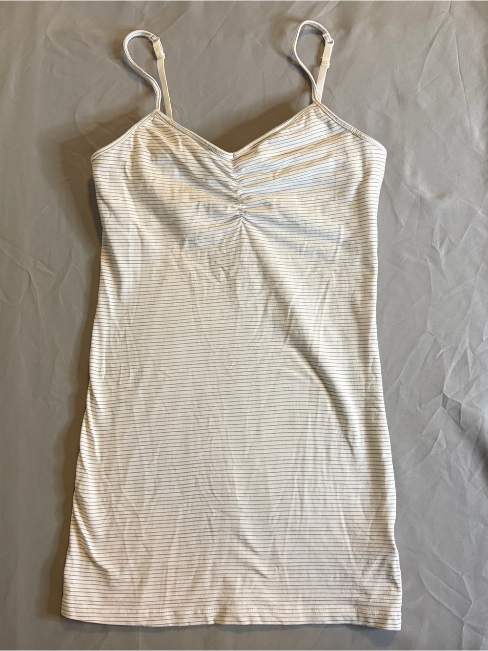 SO White & Light Gray Striped Cami